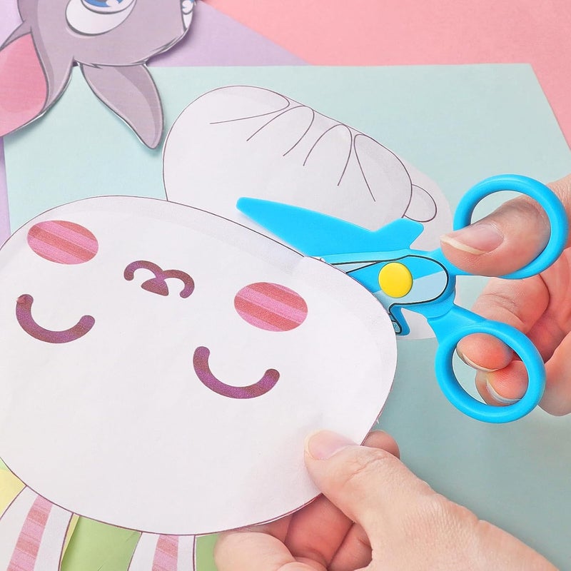 Asdirne Children Scissors, Kid Safety Scissor for Preschool Toddler, Arts & Crafts Safe Scissors, Pack of 2 - Image 2